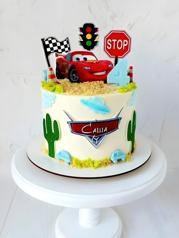 Cars-Themed Birthday Cake