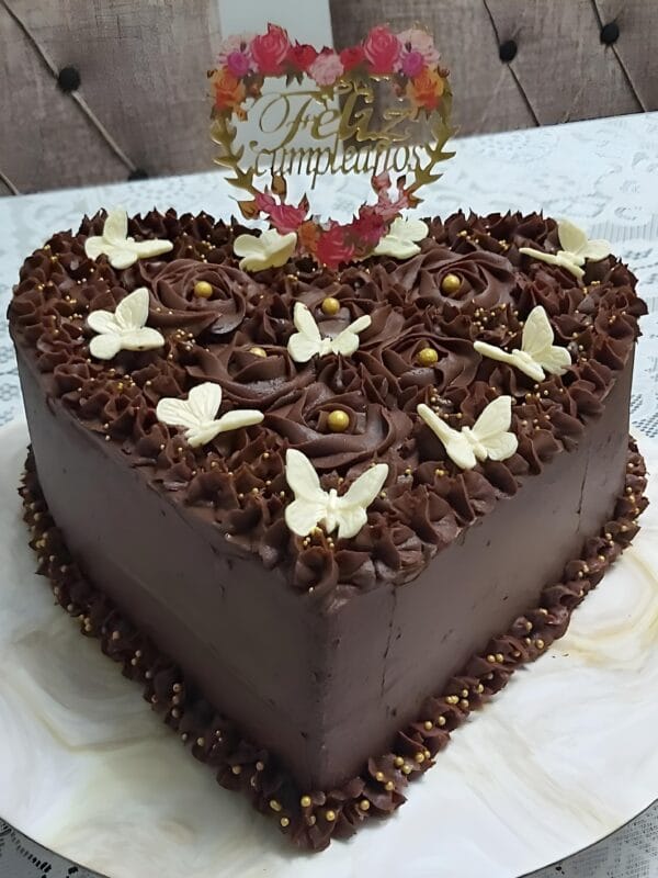 Heart-Shaped Chocolate Cake