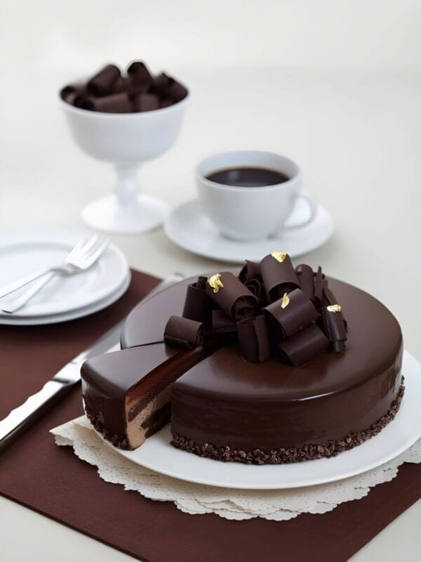 Elegant Dark Chocolate Mousse Cake