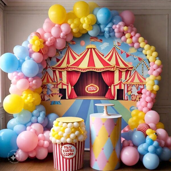 Circus ring balloon decoration