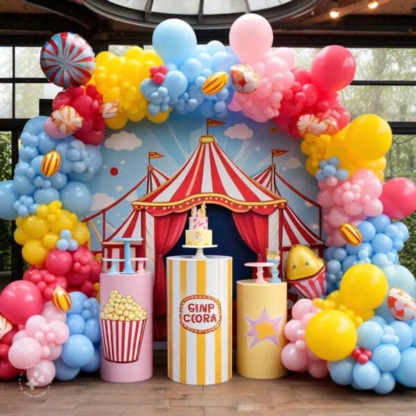 Circus theme balloon decoration