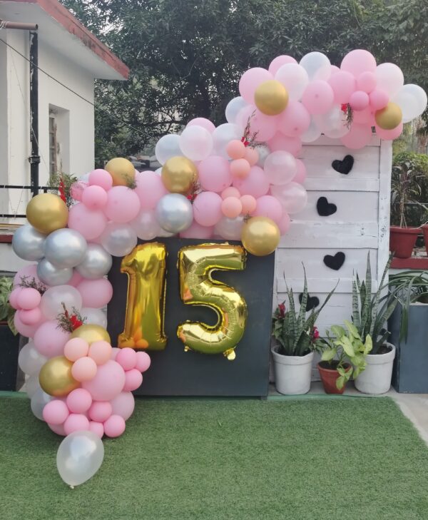 15th Birthday balloons Decoration set