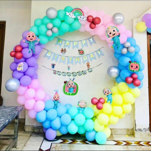 Cocomelon birthday theme decoration